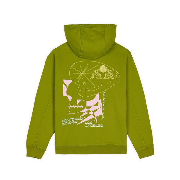 Brain Dead - Men's Playing With Fire Hoodie - (Olive)