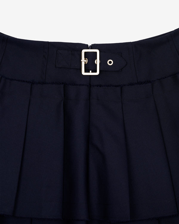 Brain Dead - Women's Pleated Skirt - (Midnight Blue)