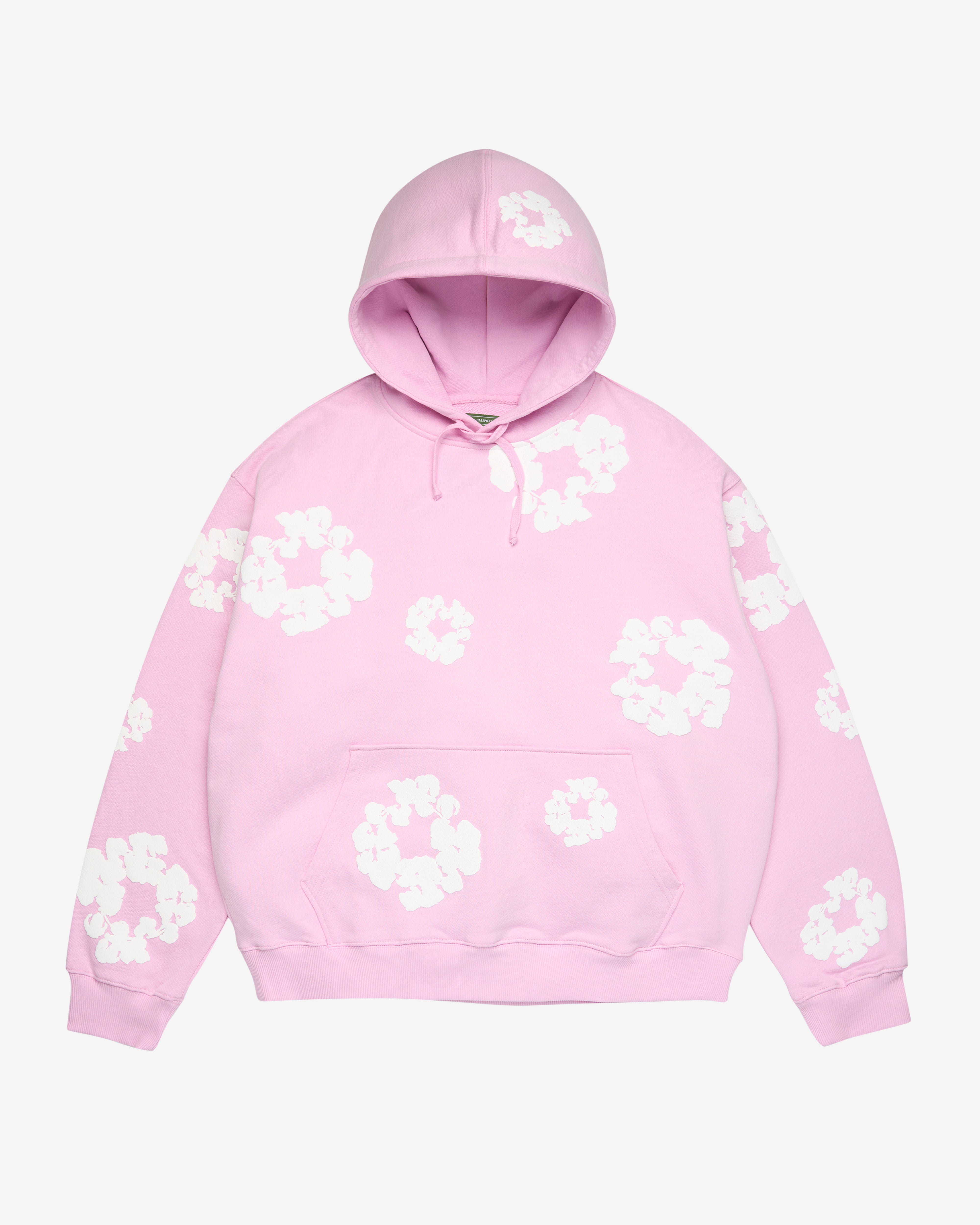 Denim Tears: Men's Powder Cotton Wreath Hoodie (Pink) | DSMNY E-SHOP