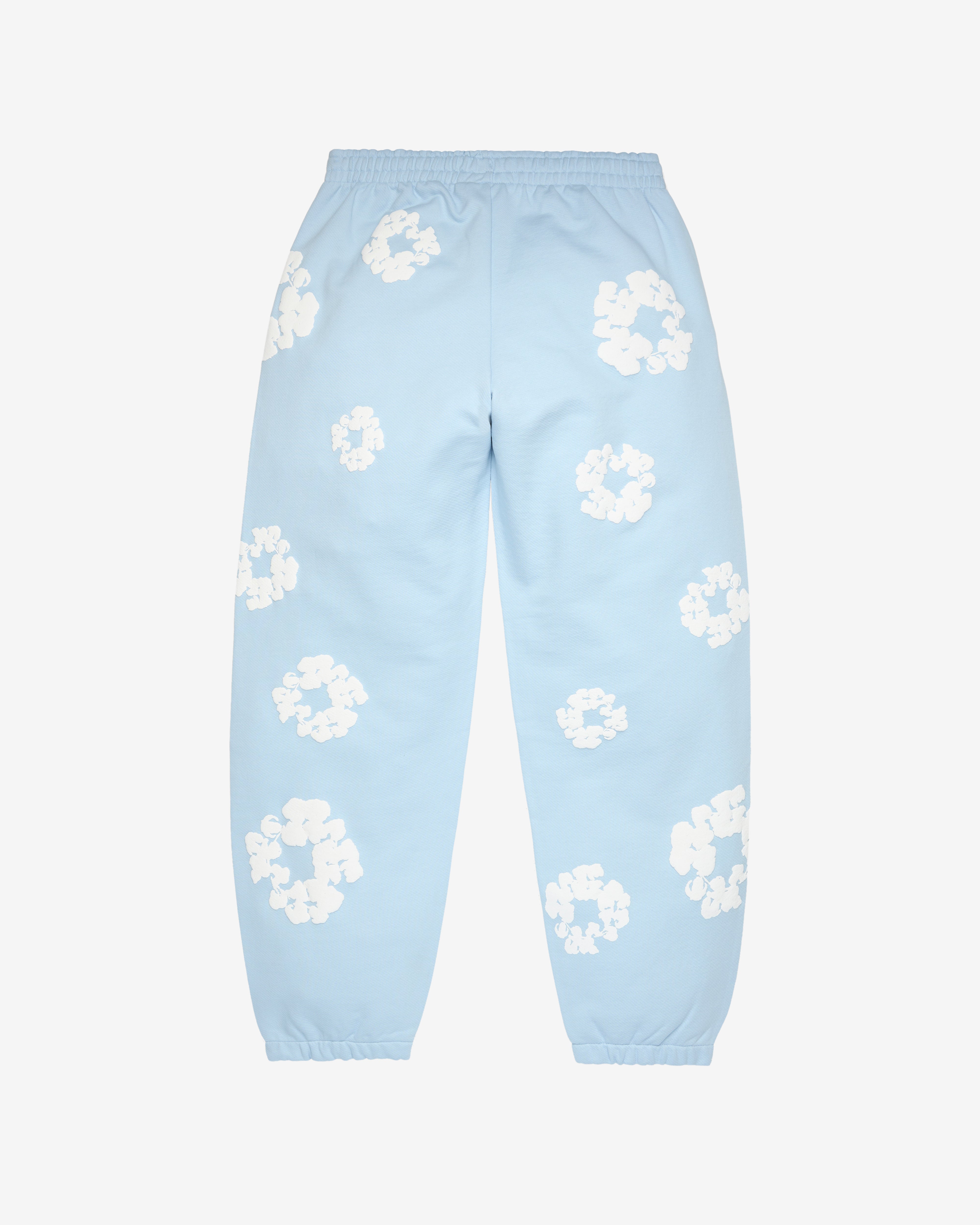 DENIM TEARS パンツ 水色 Denim Tears: Men's Powder Cotton Wreath Sweatpants (Blue) | DSMNY