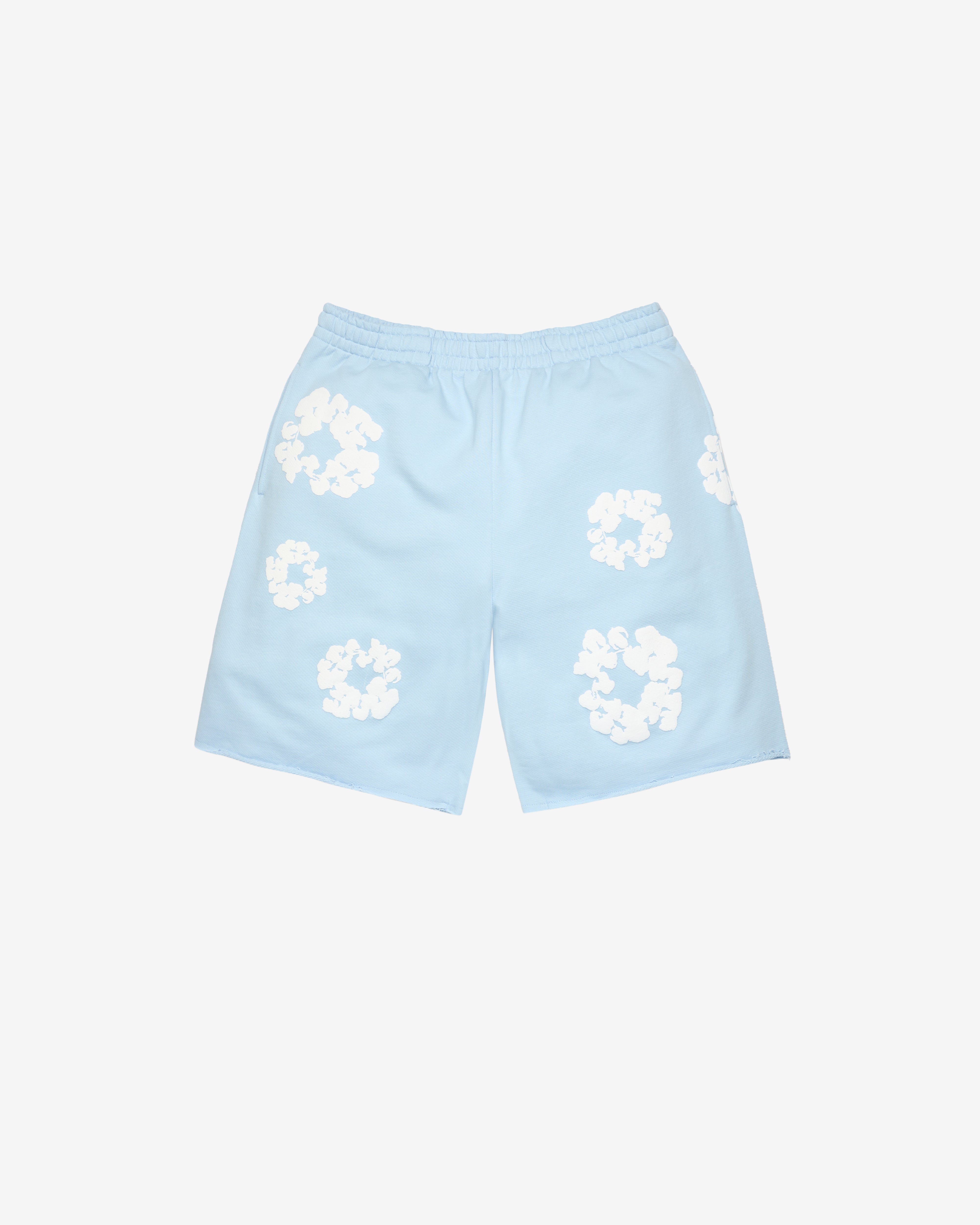 パンツ Denim Tears Cotton Shorts Blue S Denim Tears: Men's Powder Cotton Wreath Sweatshort (Blue) | DSMNY