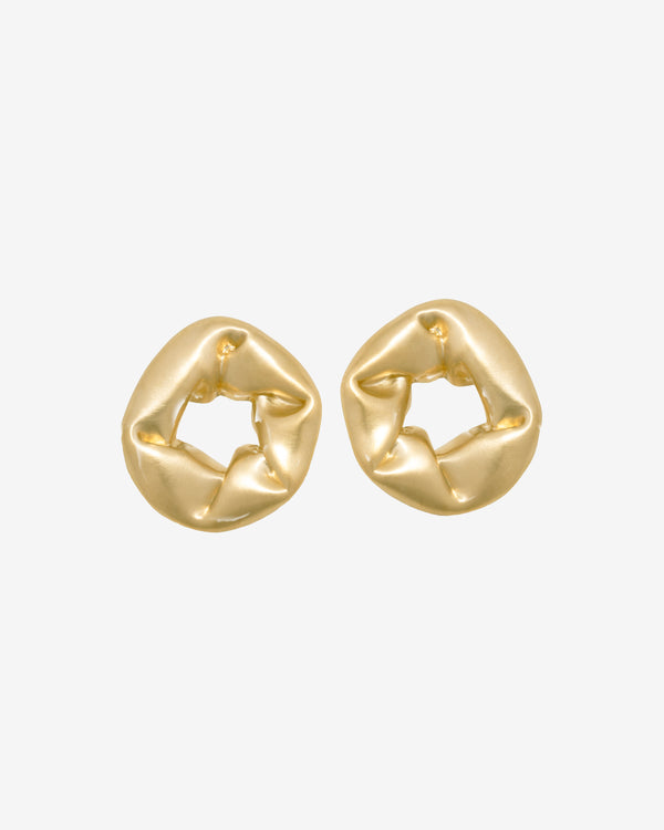 Completedworks - Women's Oversized Scrunch Earrings - (Recycled Silver)