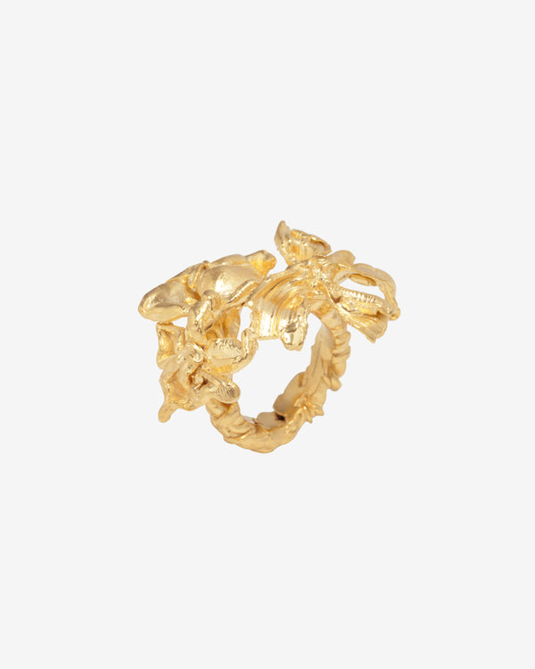 Completedworks - Women's Gold Plated Ring - (Yellow Gold)