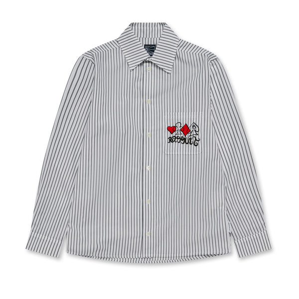 Rassvet - Men's Card Suit Striped Shirt - (Striped)