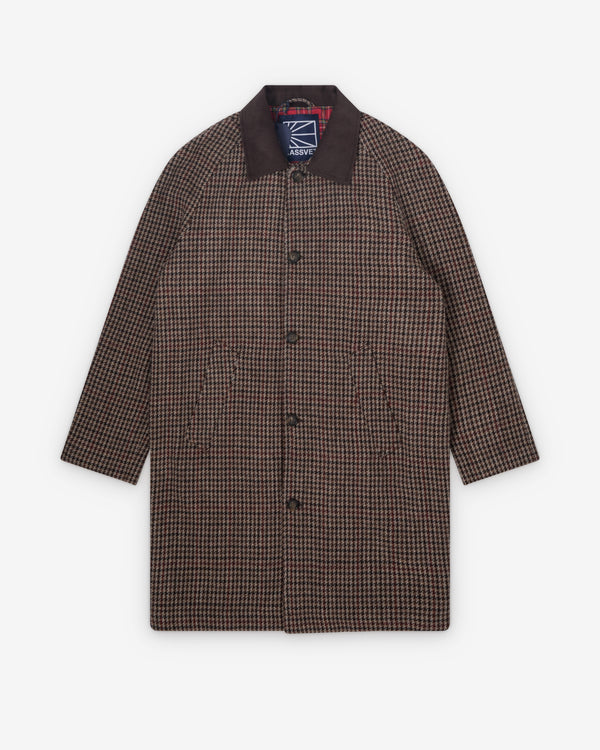 Rassvet - Men's Houndstooth Wool Coat - (Brown)