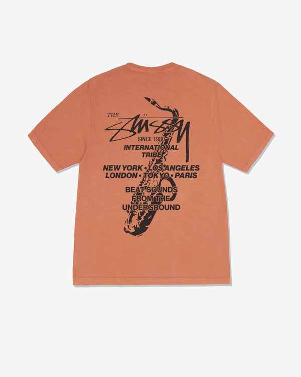 Stüssy - Men's Beat Sounds Pig. Dyed T-Shirt - (Rust)