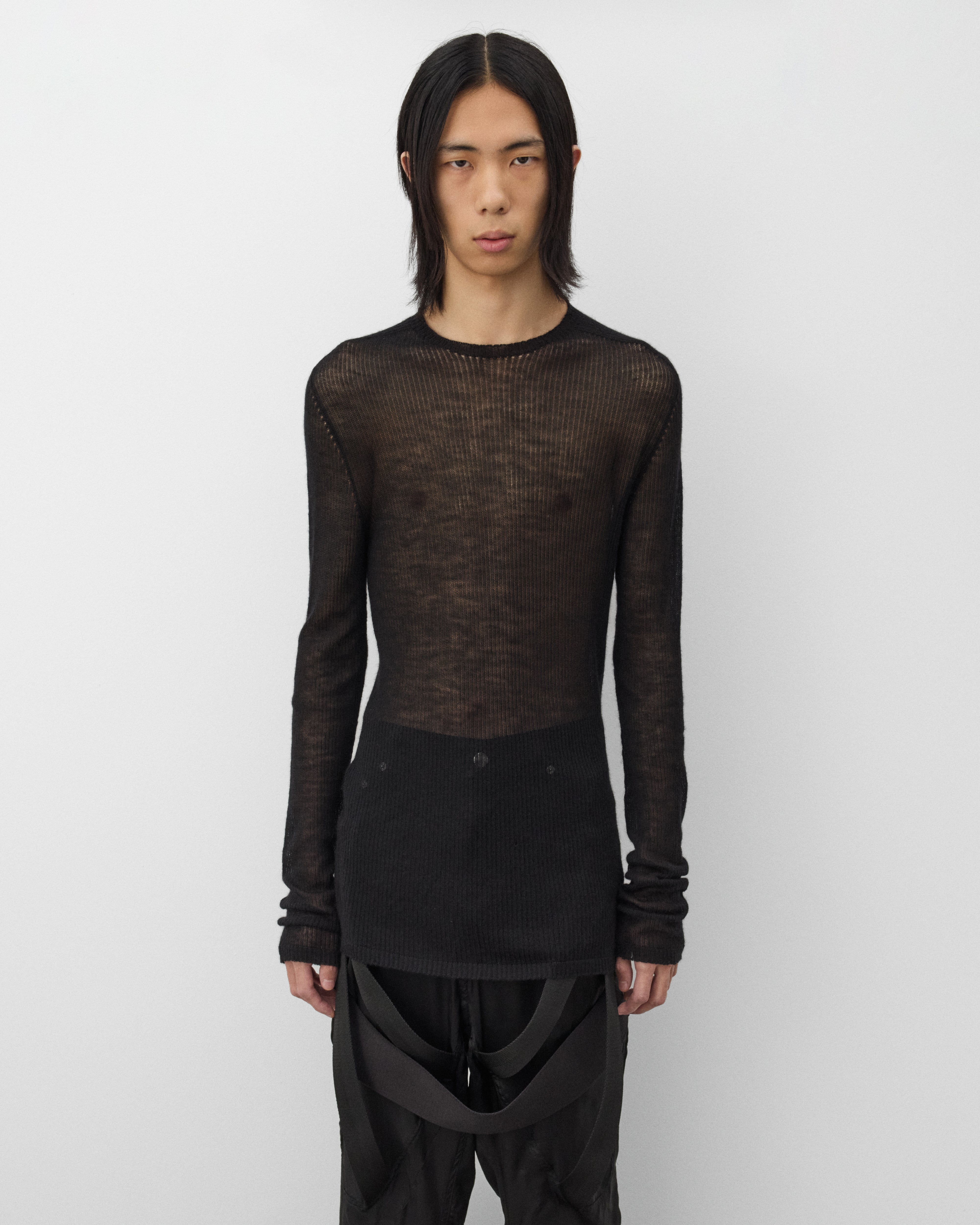 Rick Owens: Men's Knit Dennis Top (Black) | DSMNY E-SHOP
