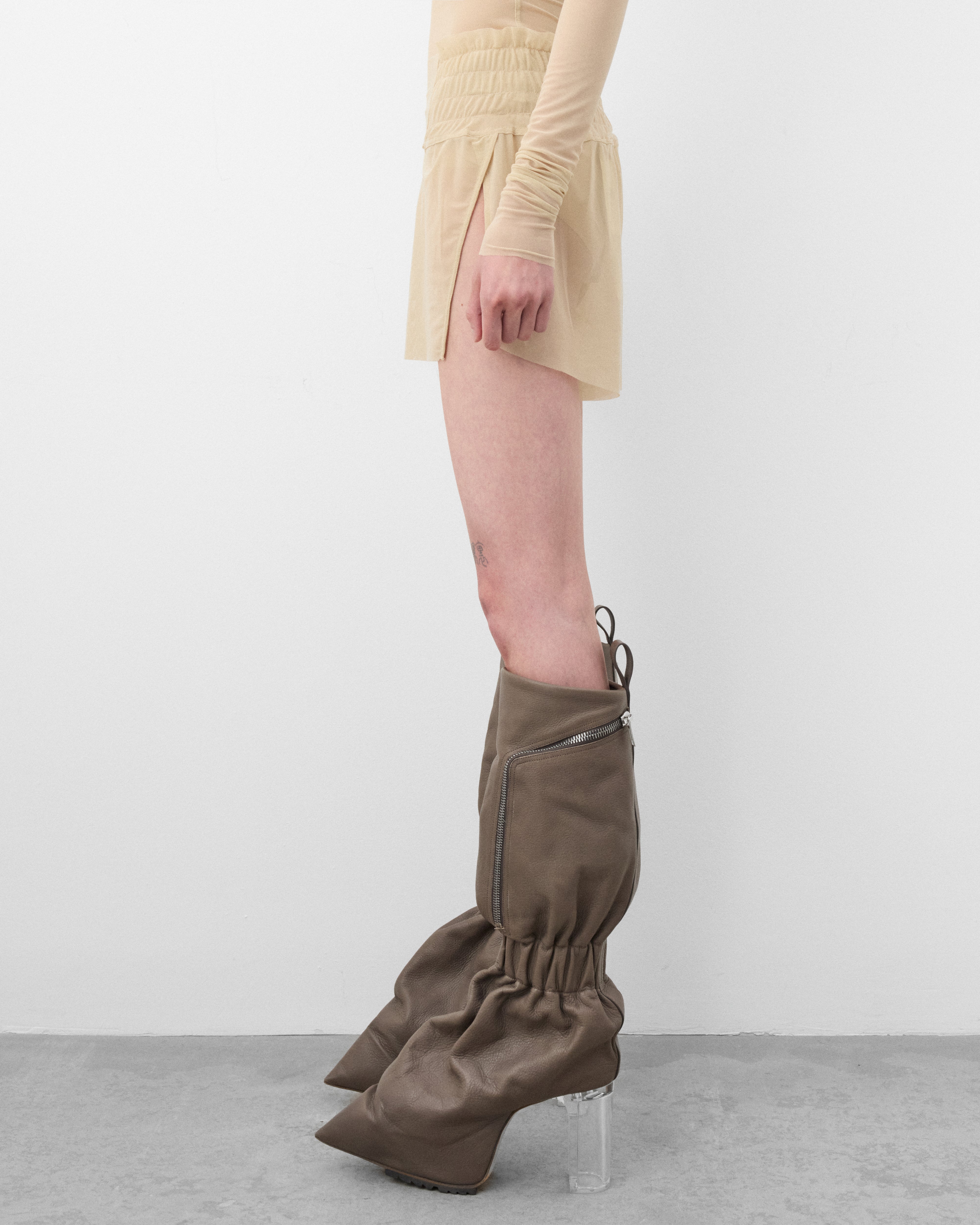 Rick Owens: Women's Boxing Short (Brown) | DSMNY E-SHOP