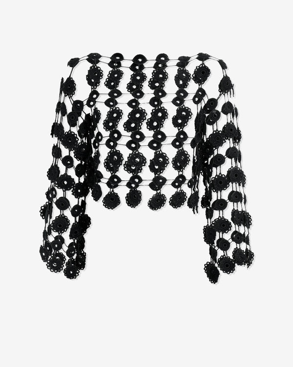 Róisín Pierce - Women's Crochet Florals Jumper - (Black)