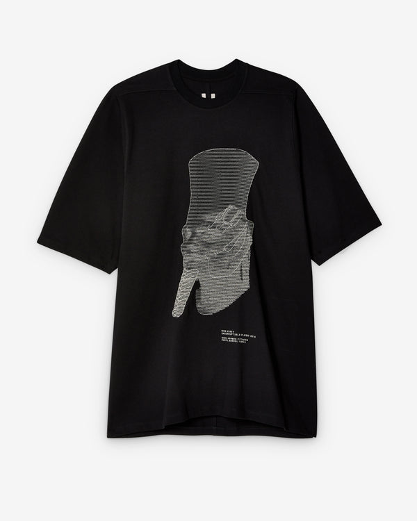 Rick Owens - Men's Ron Jumbo Embroidered Knit T-Shirt - (Black)