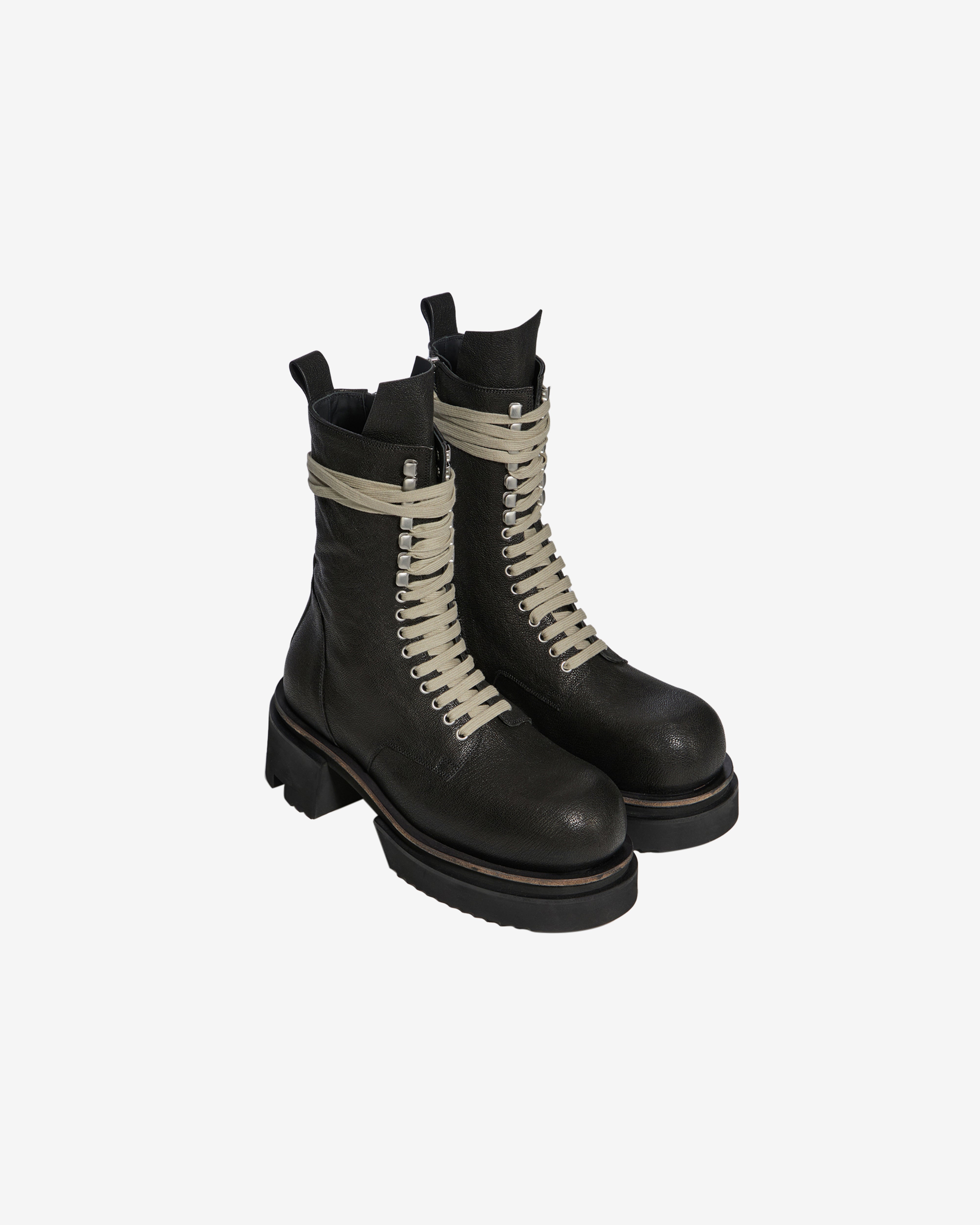 靴 rick owens bogun boots 40 Rick Owens: Men's Laceup Bogun Boots (Black) | DSMNY E-SHOP