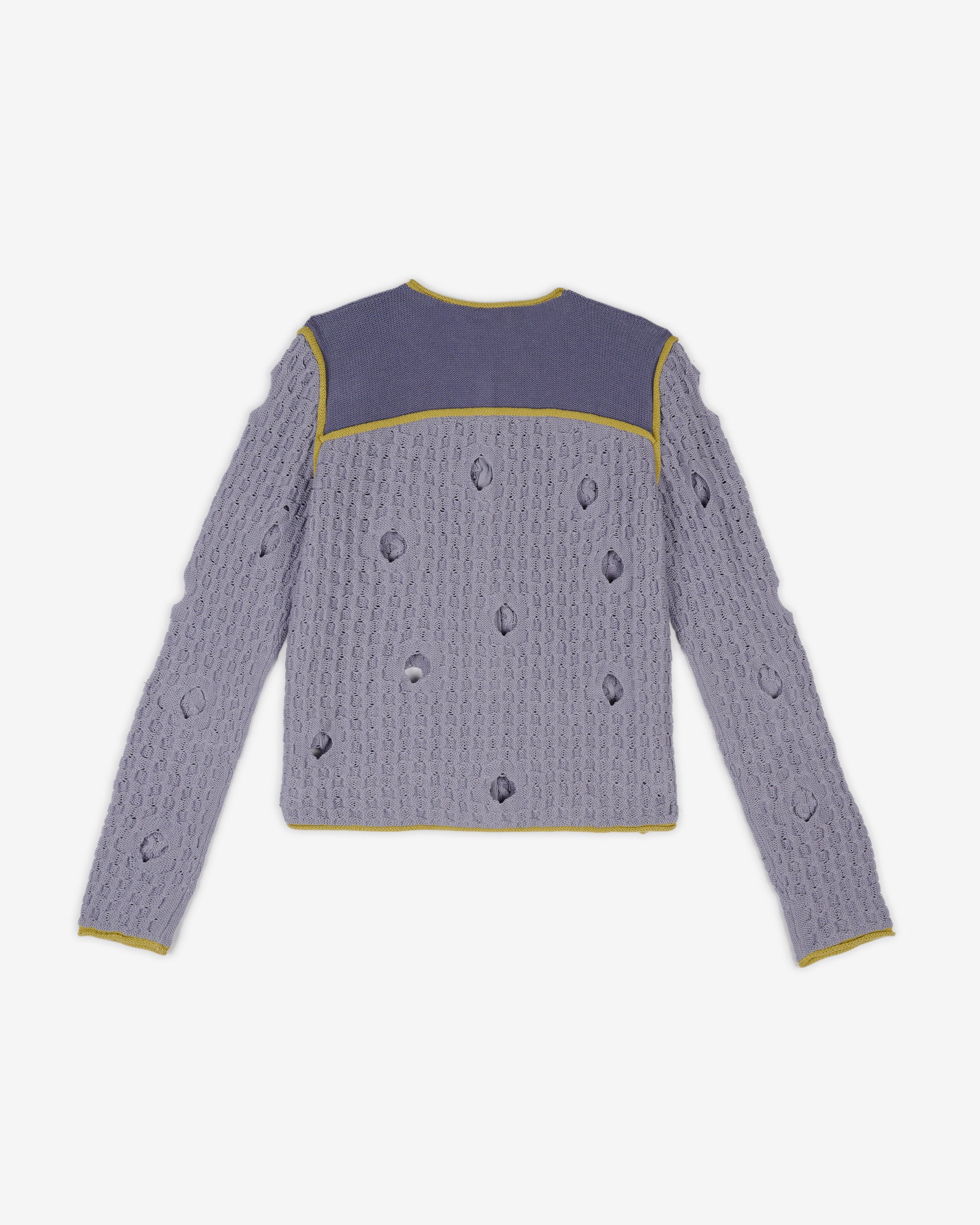 Brain Dead - Women's Reverse Seam Wholey Sweater - (Washed Blue) view 2, Click to Zoom in