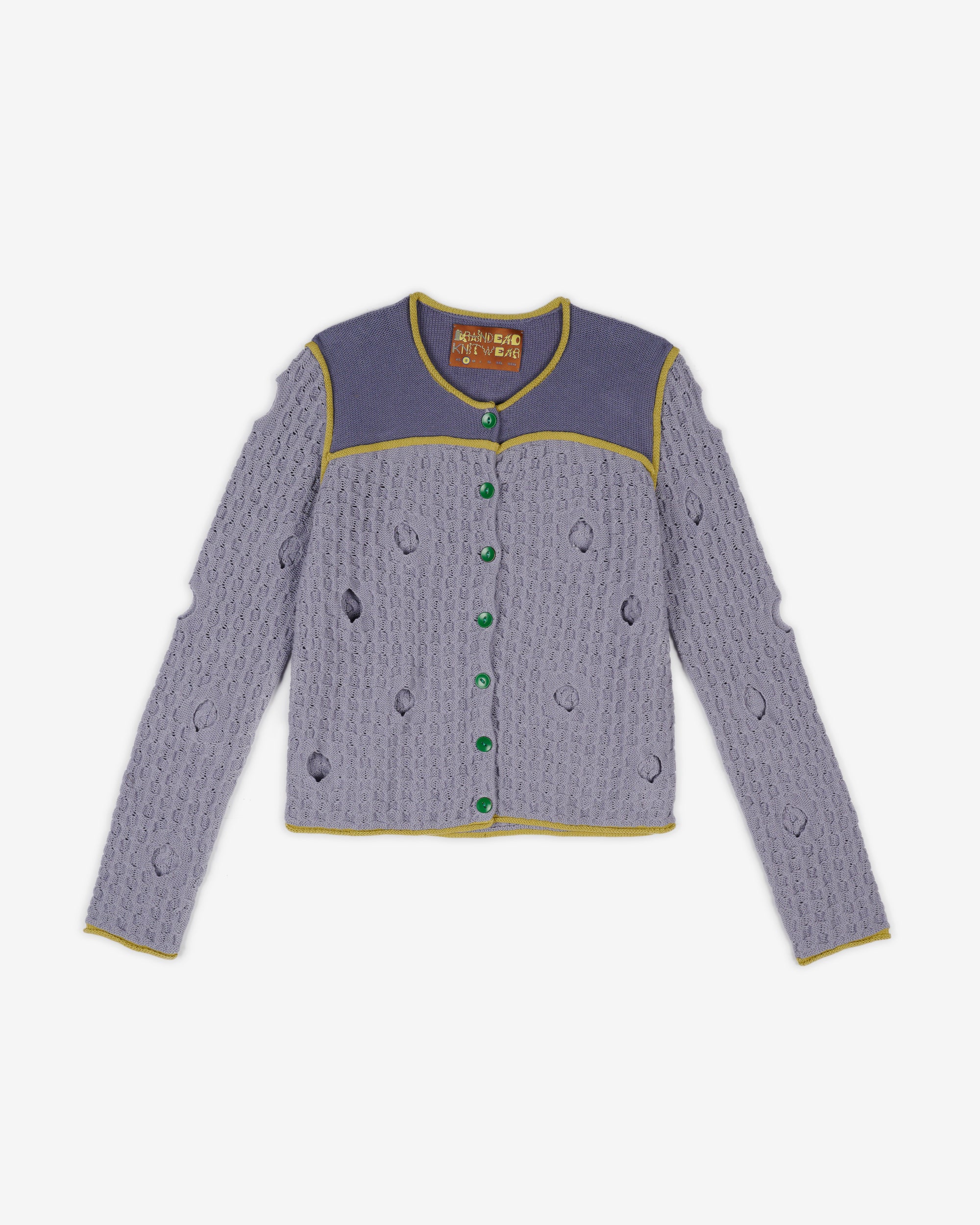 Brain Dead - Women's Reverse Seam Wholey Sweater - (Washed Blue) view 1, Click to Zoom in