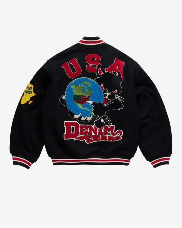 Denim Tears - Men's Reversible Varsity Jacket - (Black)