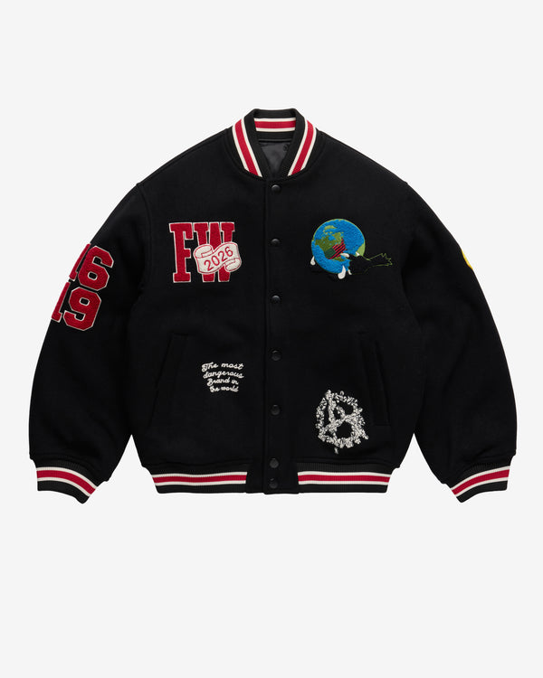 Denim Tears - Men's Reversible Varsity Jacket - (Black)