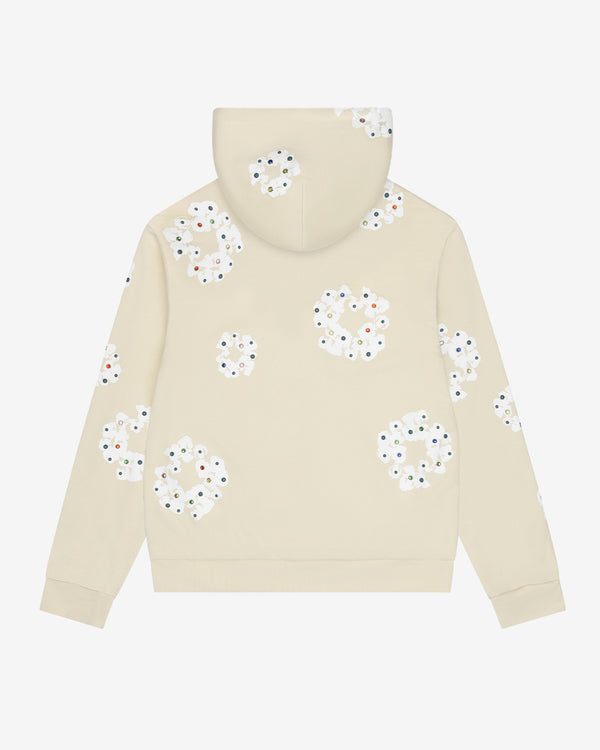 Denim Tears - Men's Rhinestone Wreath Hoodie - (Oatmeal)