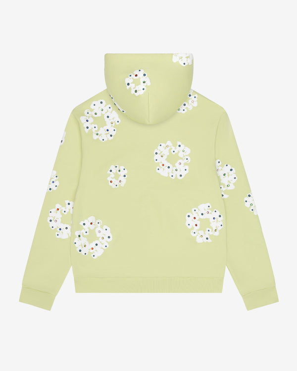 Denim Tears - Men's Rhinestone Wreath Hoodie - (Lime)