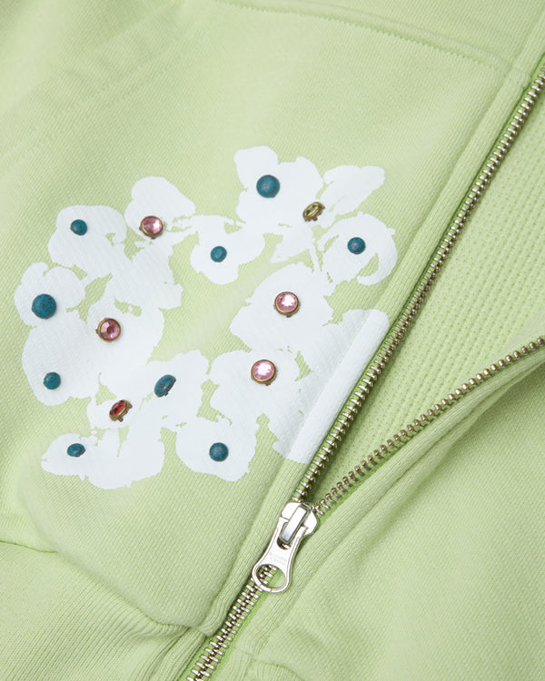 Denim Tears - Men's Rhinestone Wreath Hoodie - (Lime)