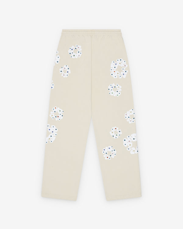 Denim Tears - Men's Rhinestone Wreath Sweatpants - (Oatmeal)