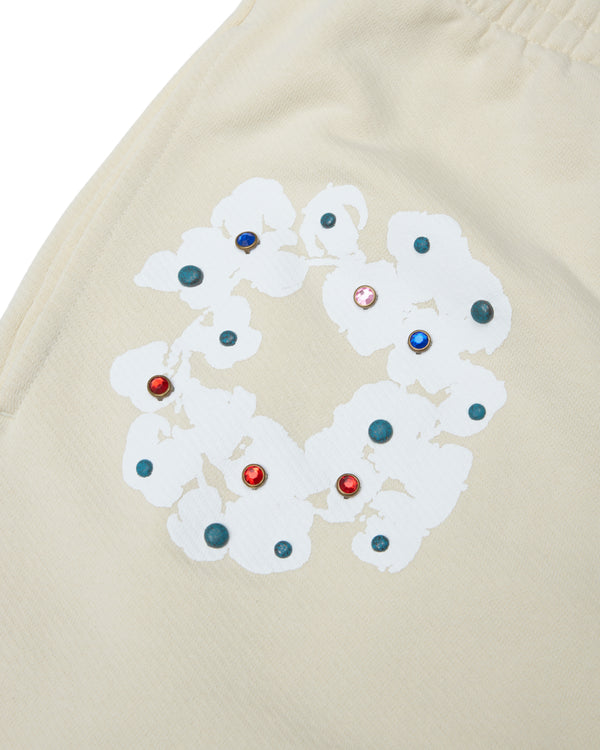 Denim Tears - Men's Rhinestone Wreath Sweatpants - (Oatmeal)