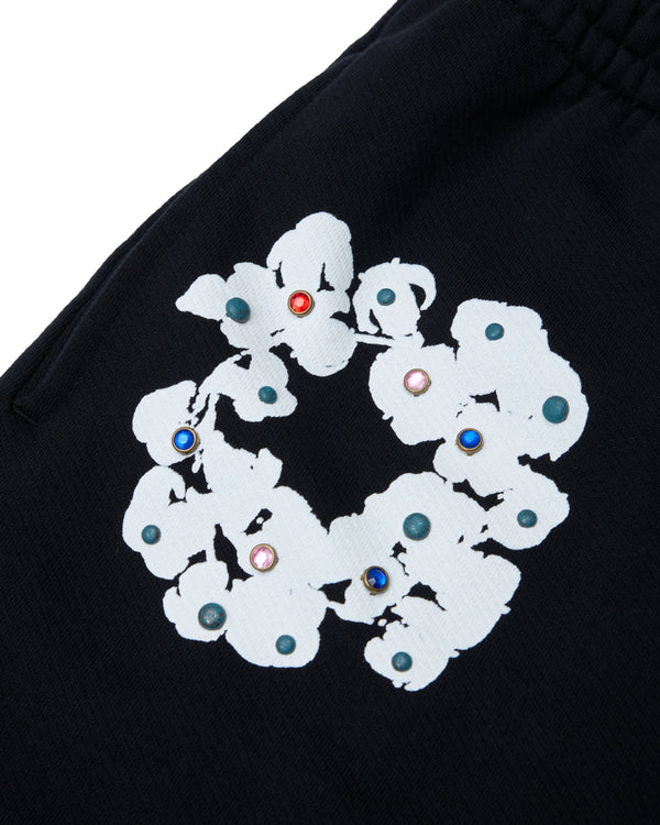 Denim Tears - Men's Rhinestone Wreath Sweatpants - (Black)