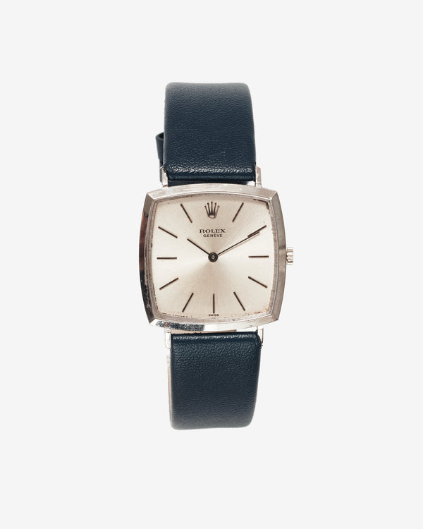 Classic 55 - Rolex Vintage 18k White Gold Cushion Pre Cellini - (White Gold)