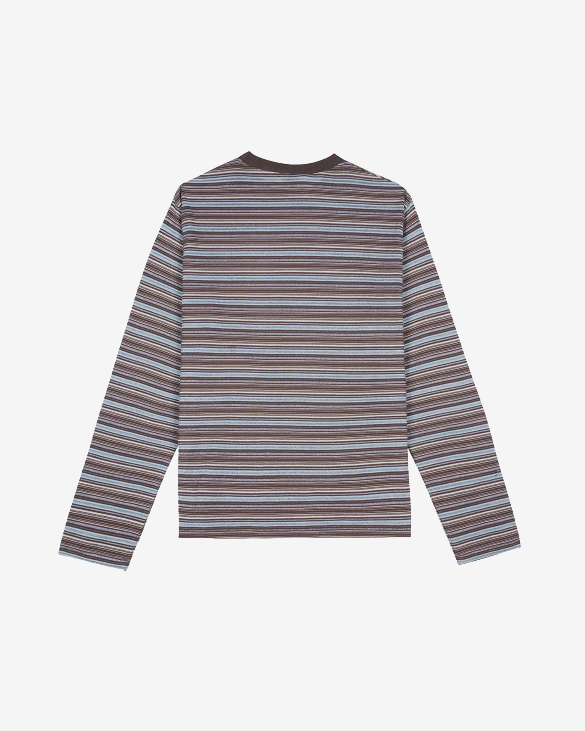 Brain Dead - Men's Romy Stripe Long Sleeve T-Shirt - (Brown) view 2, Click to Zoom in