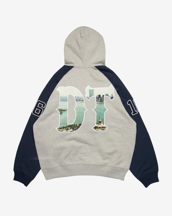 Denim Tears - Men's Rugby Zip Hoodie - (Grey/Blue)