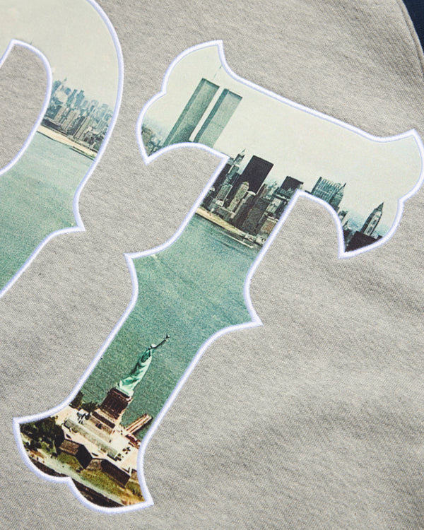 Denim Tears - Men's Rugby Zip Hoodie - (Grey/Blue)