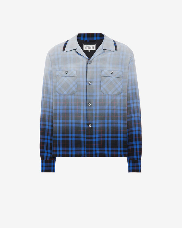 Maison Margiela - Men's Long Sleeved Shirt - (Blue Tartan)