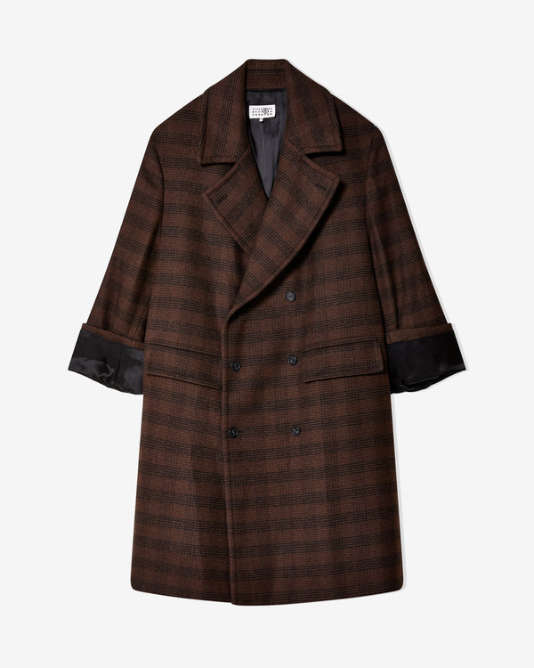 MM6 Maison Margiela - Women's Checked Coat - (Brown/Black)