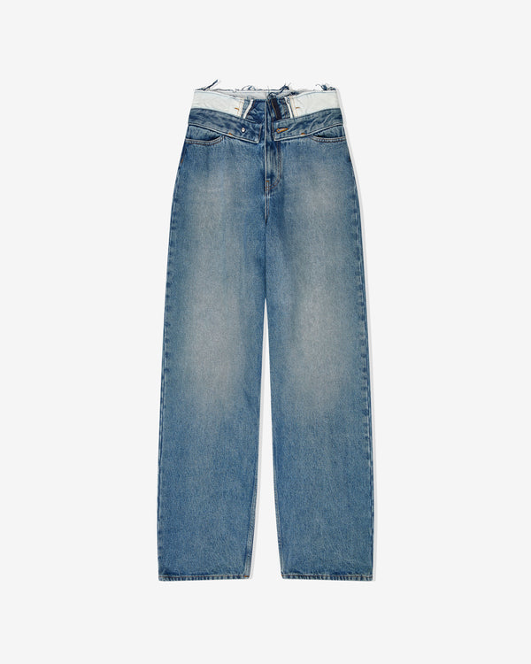 MM6 Maison Margiela - Women's Folded Waist Jeans - (Light Blue)