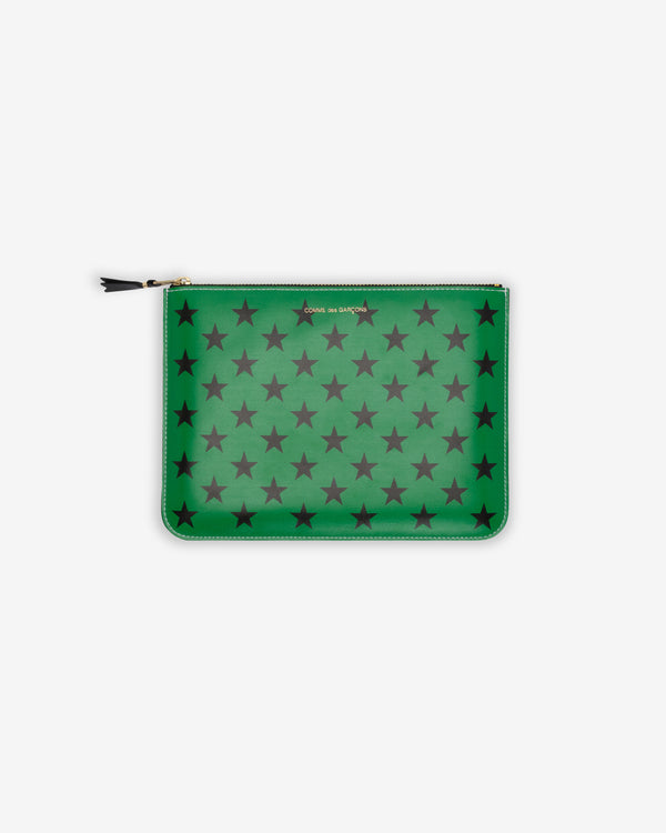 CDG Wallet - Denim Tears Pan Flag Zip Pouch - (Multi) SA5100