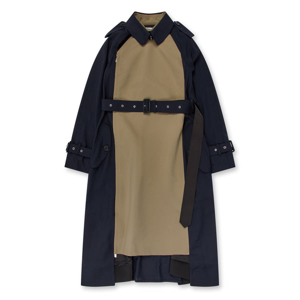 Sacai - Women's Suiting Mix Dress - (Navy/Beige)