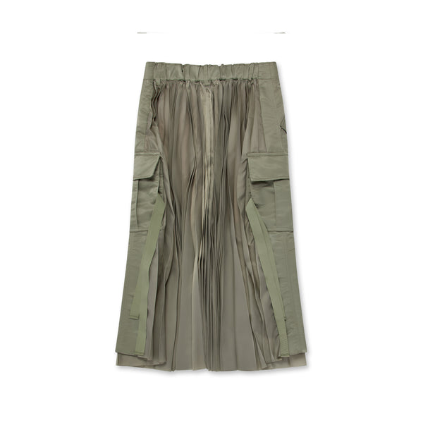 sacai - Women's Nylon Twill Skirt - (Khaki)