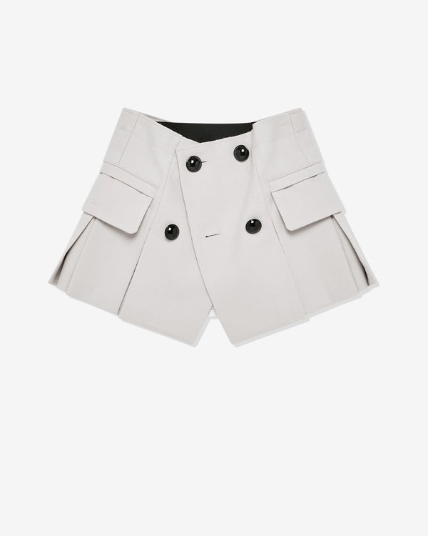 Sacai - Women's Pleated Wool Shorts - (Ecru)