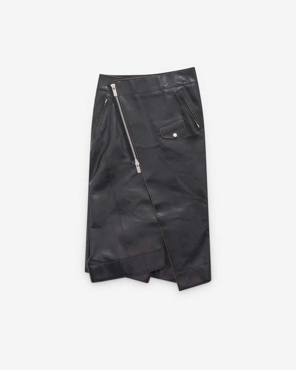 sacai - Women's Leather Skirt - (Black)
