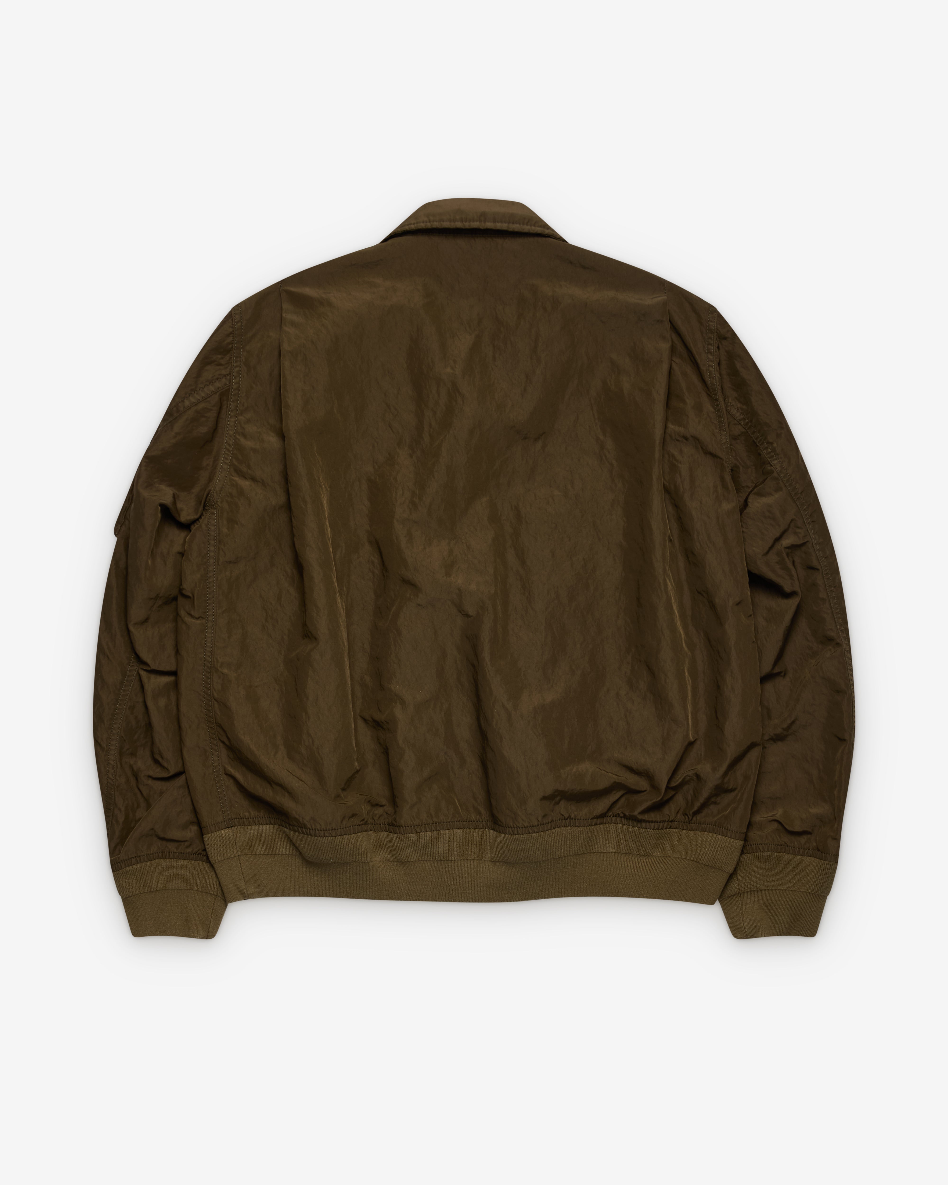 sacai: Men's Treated Nylon Twill Blouson (Khaki) | DSMNY E-SHOP