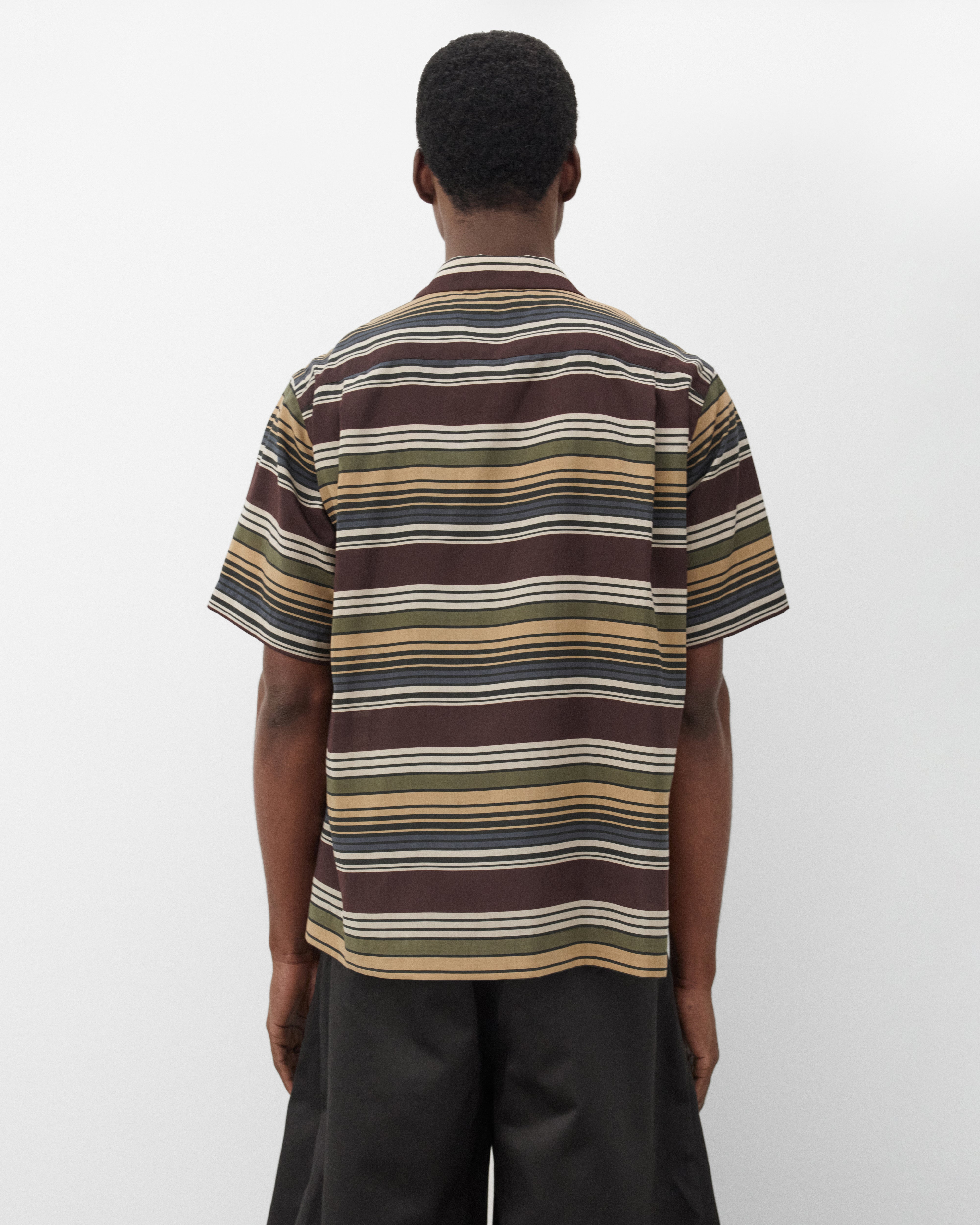Sacai: Men's Horizontal Stripe Shirt (Multi) | DSMNY E-SHOP
