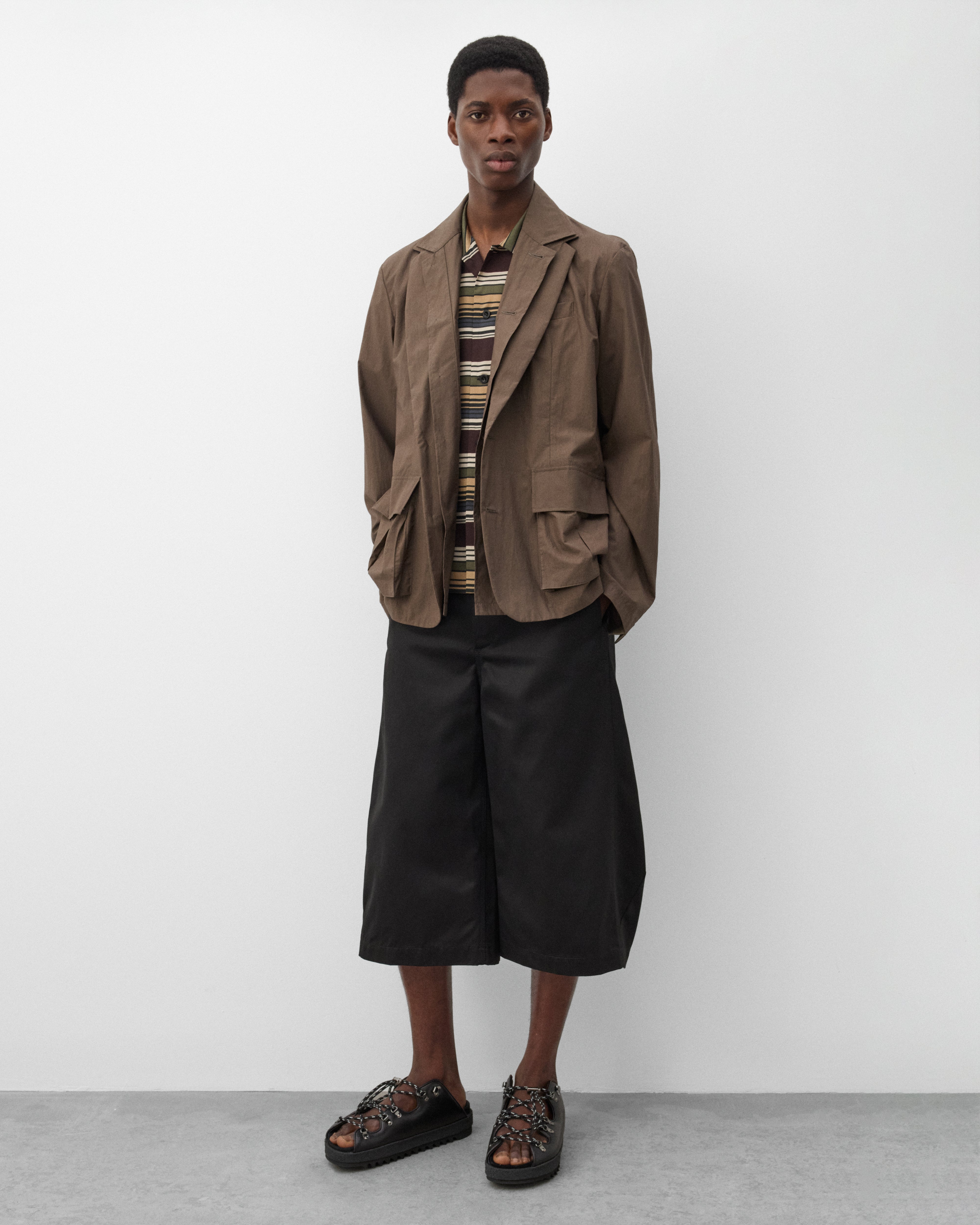 名作【the sakakiスタジャン】yoke stein sacai prad Sacai: Men's Horizontal Stripe Shirt (Multi) | DSMNY E-SHOP