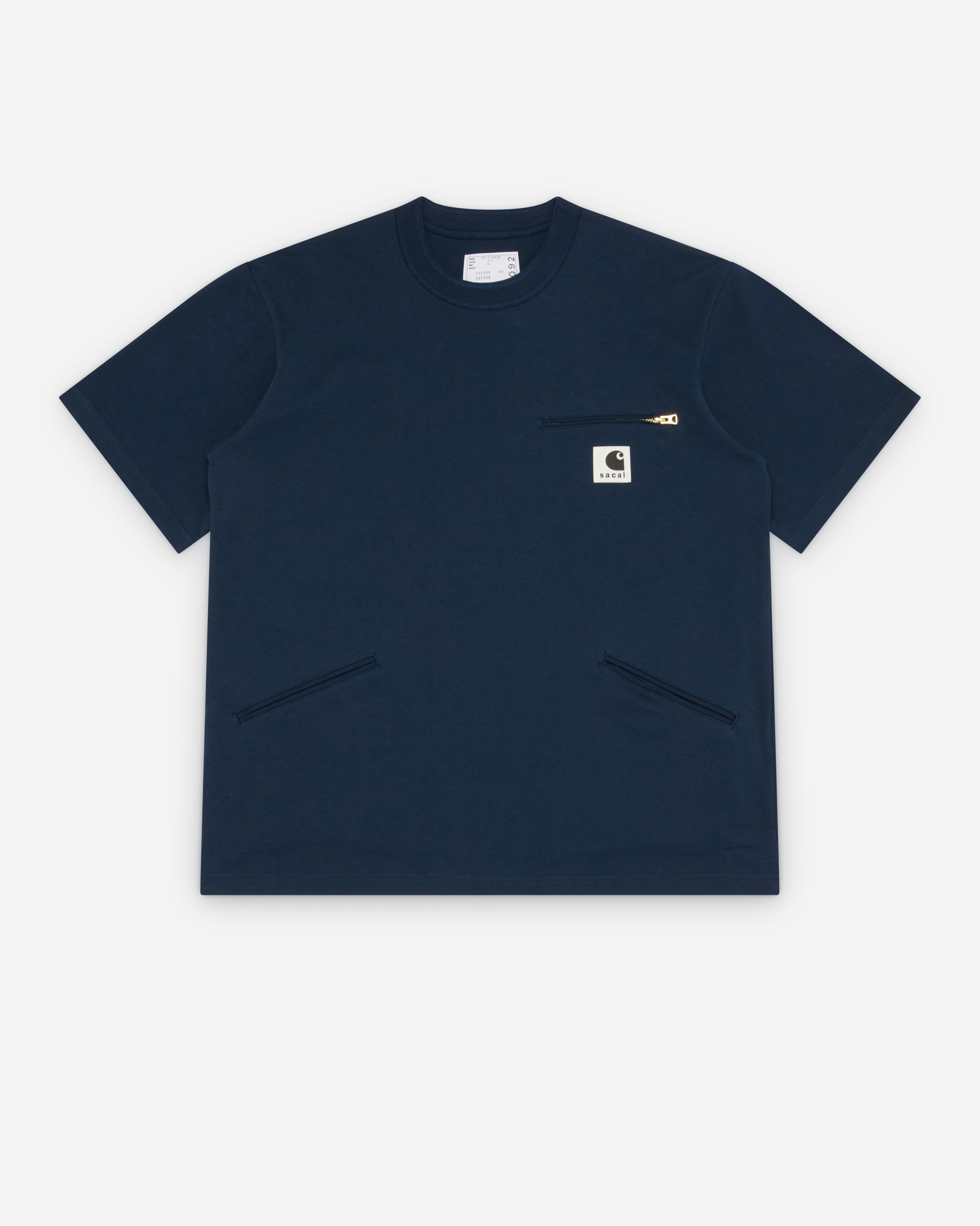 Sacai: Men's Carhartt WIP Cotton Jersey T-Shirt (Navy) | DSMNY E-SHOP