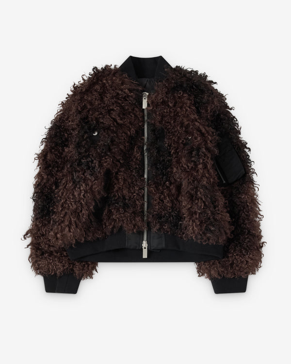 Sacai - Women's Curly Faux Fur Blouson - (Brown)