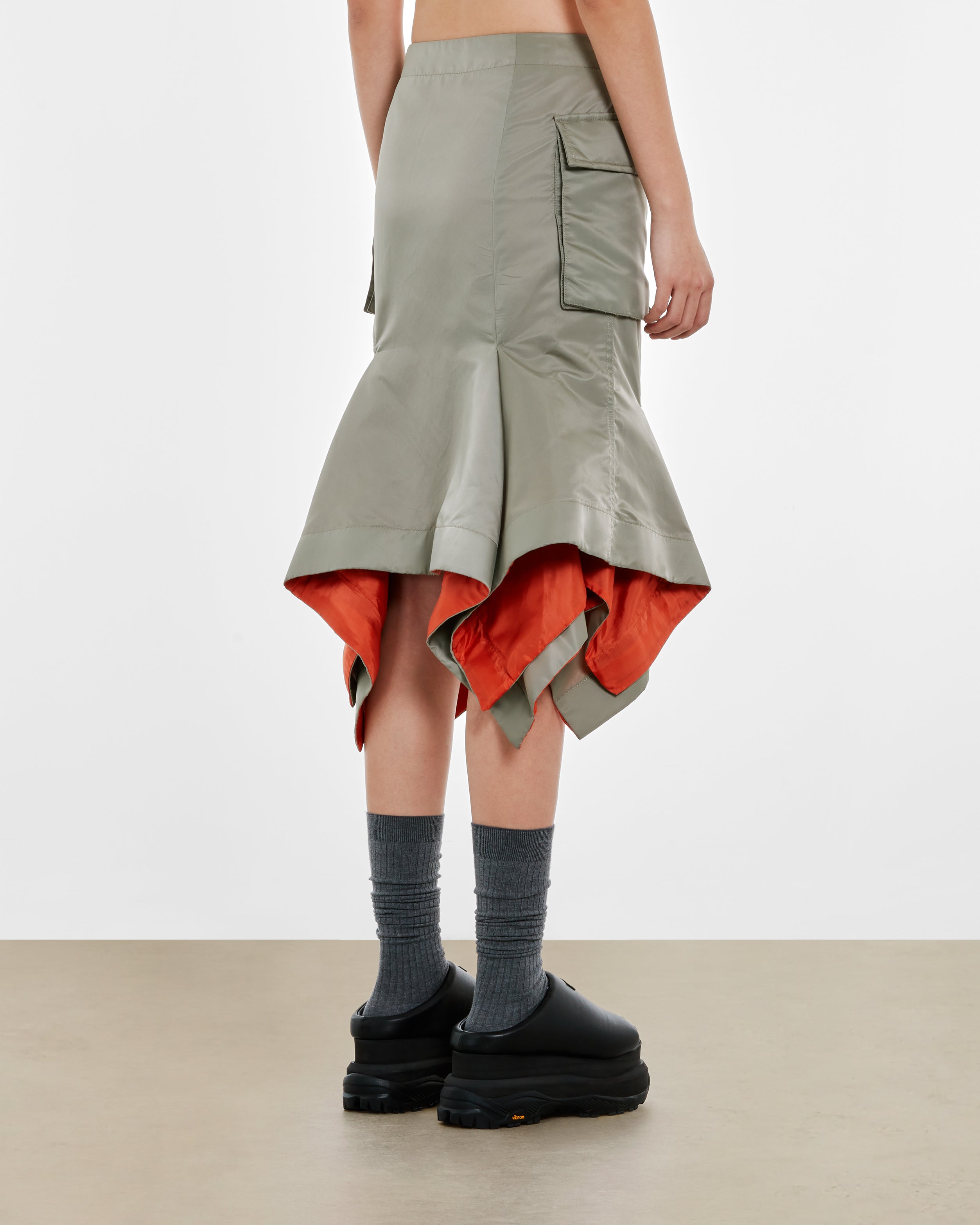 sacai - Women's Nylon Twill Skirt - (Khaki)