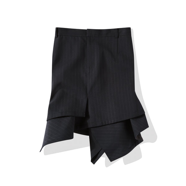 Sacai - Women's Chalk Stripe Skirt - (Navy)