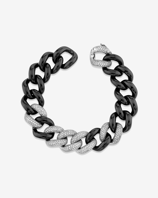 Shay - Women's Jumbo Link Bracelet - (White Gold)