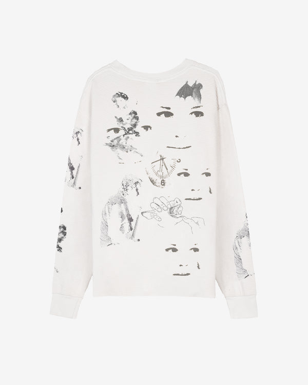 BASKETCASE - Men's Scribble Thermal - (White)