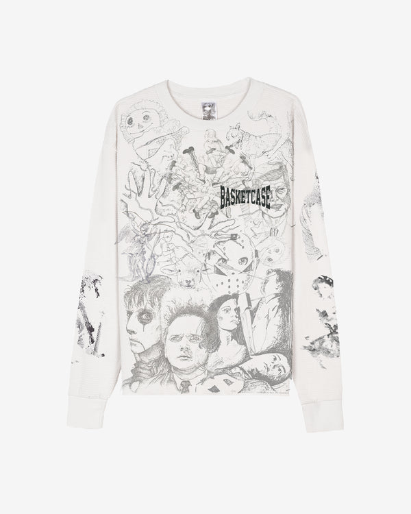 BASKETCASE - Men's Scribble Thermal - (White)
