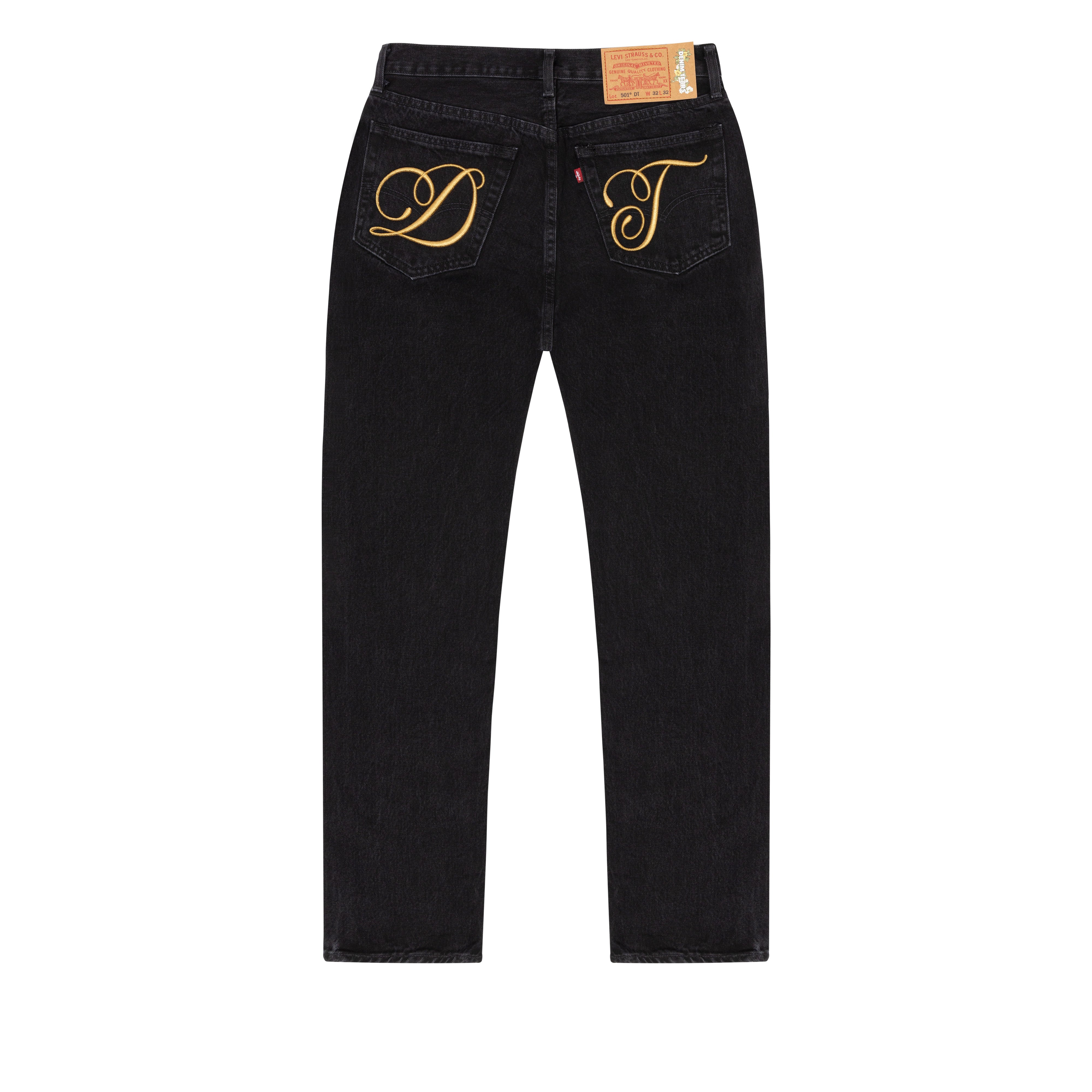 Denim Tears - DT Metallic Gold Script 501 - (Black)