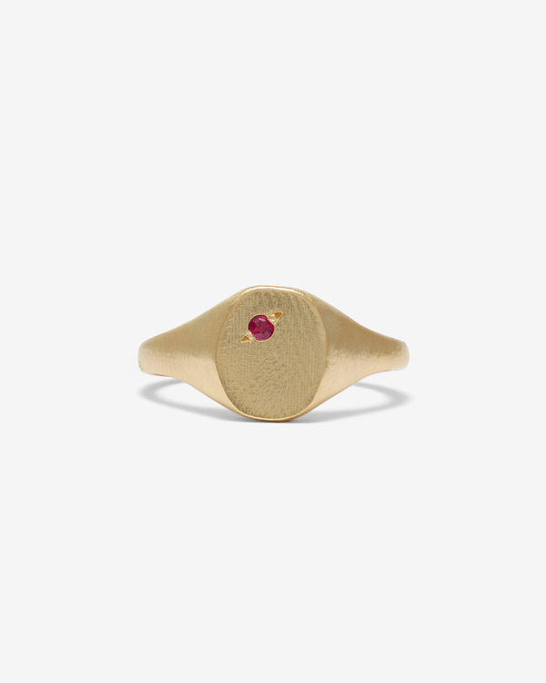 Seb Brown - Women's Offset Ring Gold - (Gold)