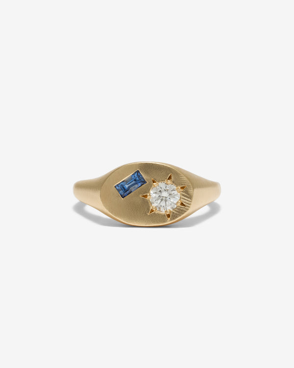 Seb Brown - Women's Gold Tilt Ring - (Gold)
